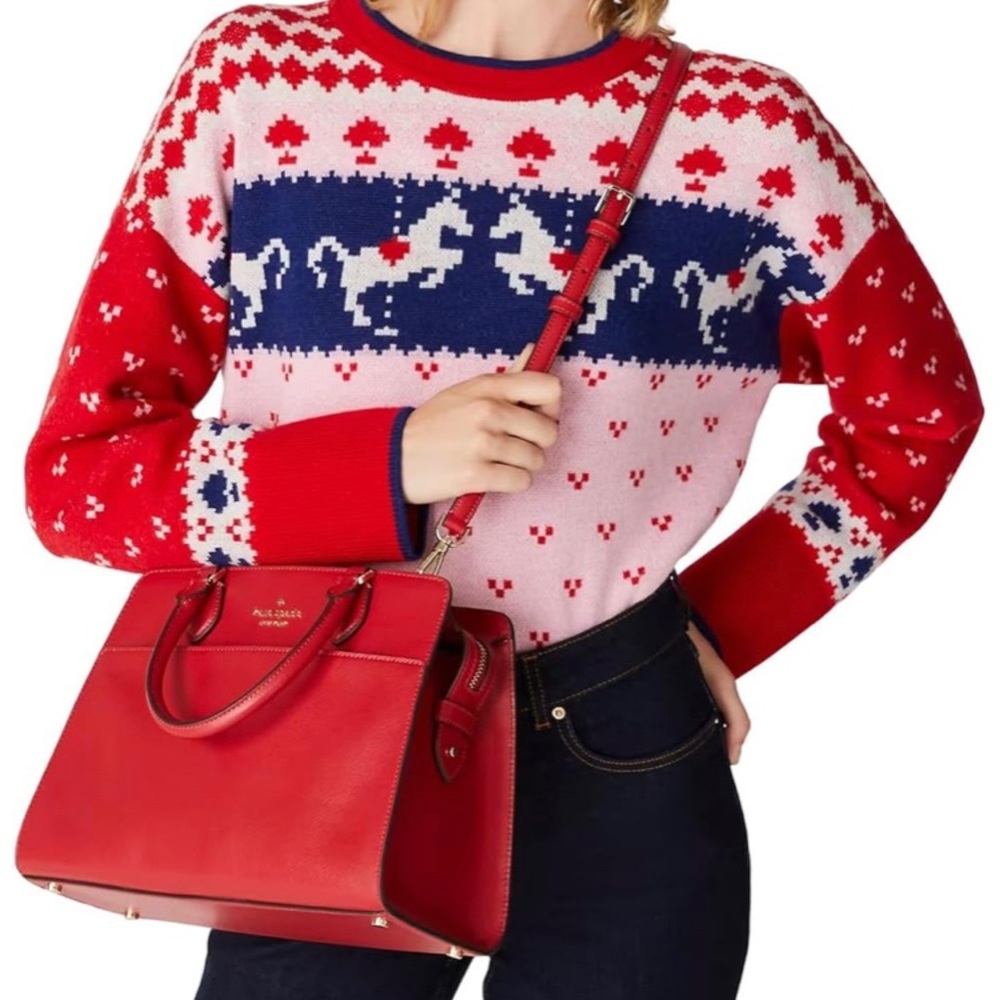 KATE SPADE red satchel purse tote